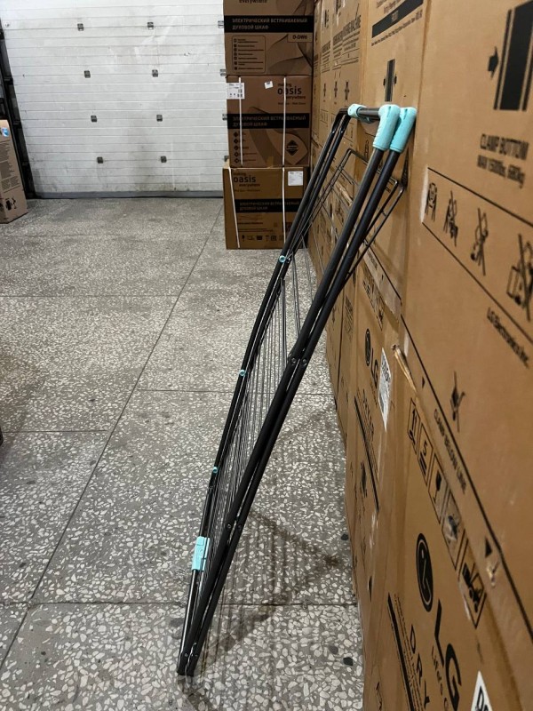 Сушилка для белья Ника СБВ1 (серебристый) напольная,погнута, без упаковки