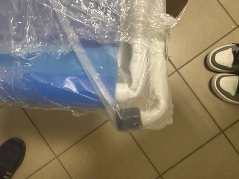 Стул Ника П1 пляжный синий, потертости и царапины на корпусе